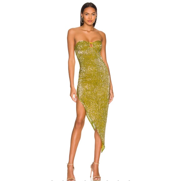 Camila Coelho Mackenzie Midi Dress in Limoncello - Picture 2 of 7